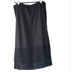 DE‎ Collection Womans Midi Black Lace Skirt Size Medium